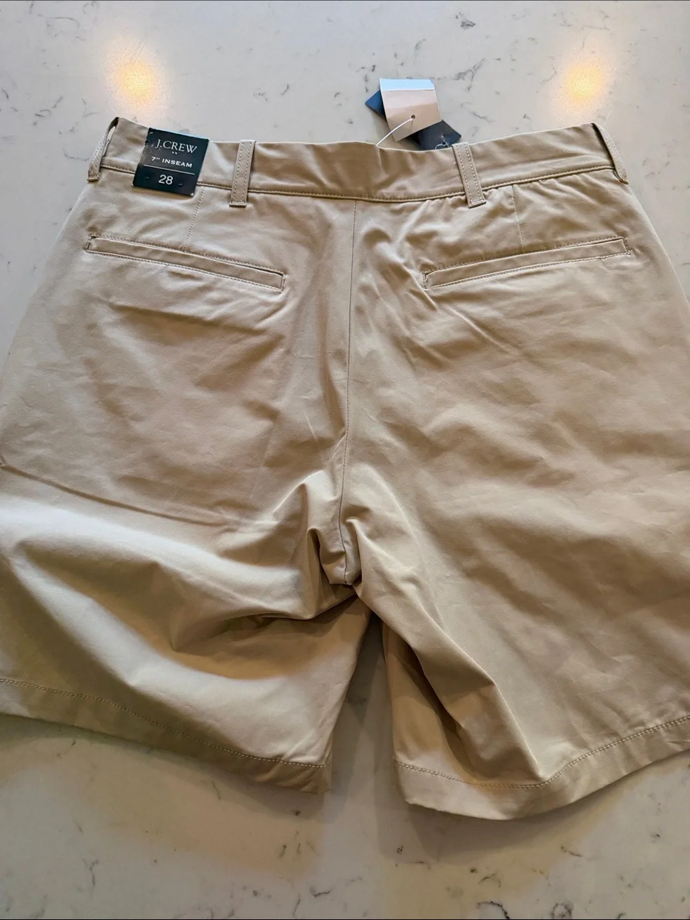J. Crew Men's Flat Front Chino Shorts in Khaki